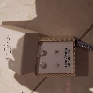 NIB AUTHENTIC GENUINE SOLID 14K YELLOW GOLD OVER STERLING SILVER CZ SET LOT 💛